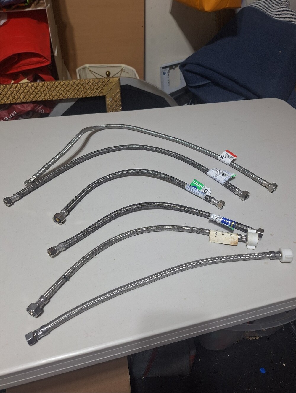 Six Braided Connector Hoses